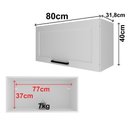 Ver imagem 7 de Armario Aereo Basculante 1 Porta 80 Cm Mdf Cz3316 Branco Tecno Mobili