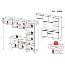 Ver imagem 5 de Armário de Cozinha Compacta 252cm Veneza Multimóveis V3690 Branco/Dourado