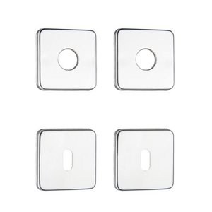 Jogo de Roseta R24 Interna Quadrada Inox Polido Soprano