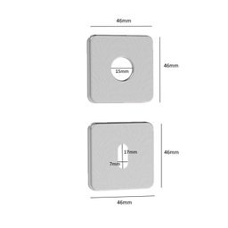 Jogo de Roseta R24 Interna Quadrada Inox Polido Soprano - 2