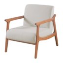 Ver imagem 2 de Poltrona para Sala de Estar Tecido Linho Olívia Bege Claro