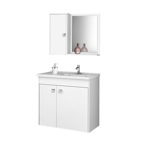 Conjunto Para Banheiro Munique Branco – Bechara Móveis