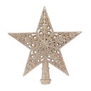 Ver imagem 1 de Estrela Ponteira Glitter Arabesco Rosê Gold 21cm - Magizi