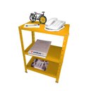 Ver imagem 4 de Estante de Aço Amarela Mini com 3 Prateleiras 45x30cm 45kg Coluna Bipartida para Escritorio Quarto