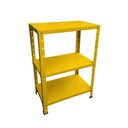 Ver imagem 1 de Estante de Aço Amarela Mini com 3 Prateleiras 45x30cm 45kg Coluna Bipartida para Escritorio Quarto