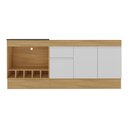 Ver imagem 3 de Kit Balcão de Cozinha para Pia e Cooktop/Forno com Rodapé 190cm Veneza Multimóveis MP2328