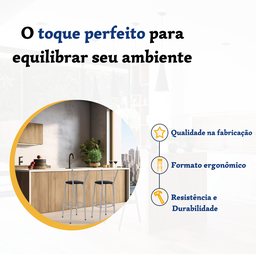 Kit 2 Banquetas para Balcão Flórida Prata Bistrô Ilhas Cozinha Gourmet Bares - 3