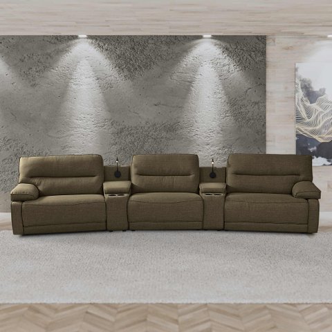 Sofá Decorativo Swift Curvo Elétrico C/porta Copos Baú Cooler Reclinável Retrátil Som Bluetooth e Ca