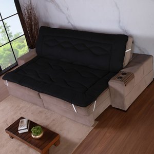 Pillow Top Premium para Sofá Retrátil 1,40 X 1,80 Varias Cores:preto/1-40-largura-int-x-1-80-alt
