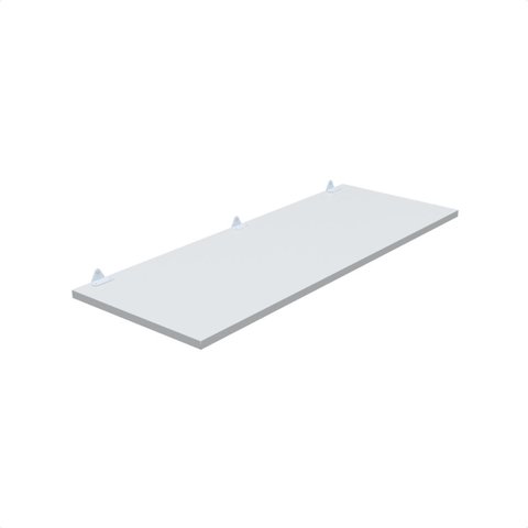 1 Prateleira Branca 80X30 Com Suporte Flutuante Mdf  Organizadora Decoração Cozinha Quarto Banheiro