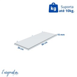 1 Prateleira Branca 80X30 Com Suporte Flutuante Mdf  Organizadora Decoração Cozinha Quarto Banheiro - 3