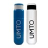 Kit 2 Garrafinhas para Academia Umto Super Resistente Biodegradável 500 Ml Branca e Azul Claro - 1