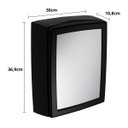 Ver imagem 2 de Armário Banheiro Espelheira Sobrepor Preto | 30x11x37cm | 01 Porta | Astra