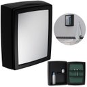 Ver imagem 1 de Armário Banheiro Espelheira Sobrepor Preto | 30x11x37cm | 01 Porta | Astra