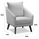 Ver imagem 3 de Kit 2 Poltronas para Sala e Escritório Decorativas Ellen Veludo Cinza