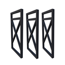 Ver imagem 1 de Suporte De Prateleira Estilo Industrial Kit Três Peças 20x37:Preto