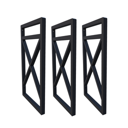 Suporte De Prateleira Estilo Industrial Kit Três Peças 20x37:Preto - 1