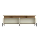 Ver imagem 4 de Rack Bancada 180cm para Tv com 4 Portas 100% Mdf Cor:louro e Luna com Dourado