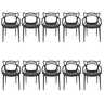Cadeira Allegra Preta Top Chairs - Kit com 10 - 1