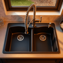 Ver imagem 6 de Cuba para Cozinha Kohler Kennon de Sobrepor/embutir Retangular Dupla com Mesa e Furo 838x559mm Black