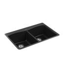 Ver imagem 1 de Cuba para Cozinha Kohler Kennon de Sobrepor/embutir Retangular Dupla com Mesa e Furo 838x559mm Black