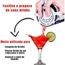 Coador Strainer de Gelo Profissional Aço Inox Barman Bebidas - 2