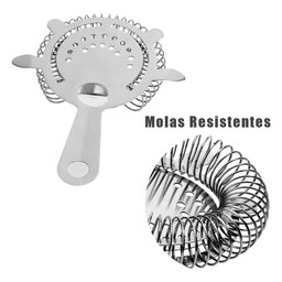 Coador Strainer de Gelo Profissional Aço Inox Barman Bebidas - 1