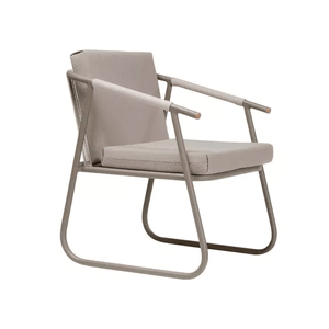 Chaise Jumbo em Corda Náutica Bouclé Bege Luxo e Conforto