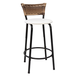 Banco para Bancada Cozinha Gourmet Junco Cappuccino Balcão Ilha Banqueta 60cm Itagold - 1