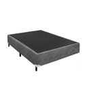 Ver imagem 1 de Base Box Casal Acolchões Suede Cinza 40x138x188