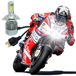 Lâmpada Super Led Moto 4500 Lumens 12v 24v 40w Guzz H4 (bi) 6000k - 1