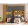 Conjunto Guarda Roupa Moduladocasal Paris 6 Portas 5 Gavetas Freijó Grafite - Mopar - 1
