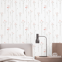 Ver imagem 1 de Papel de Parede Adesivo Flores Rosas Lavável Fosco 10m