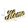 Palavra Decorativa em Acrílico Espelhado Dourado "home" - 3