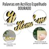 Palavra Decorativa em Acrílico Espelhado Dourado "home" - 2