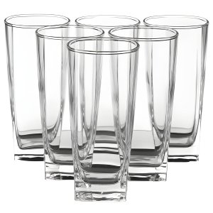 Jogo 6 Copos Quadrado Texas Vidro 320ml - Elegância e Versatilidade