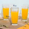 Jogo 6 Copos Quadrado Texas Vidro 320ml - Elegância e Versatilidade - 5