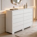 Ver imagem 3 de Cômoda Grande para Quarto 10 Gavetas Marselha A04 Branco - Lyam Decor