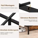 Ver imagem 7 de Cama de Casal Multifuncional com Cabeceira, Prateleira, Tomadas Usb e Estilo Industrial