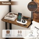 Ver imagem 7 de Cama Casal com Cabeceira e Mesas Laterais Estrutura em Aço Tomadas e Portas USB 148x256x127cm
