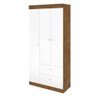 Guarda-Roupa Roupeiro 3 Portas e 2 Gavetas Infantil Catatau Branco e Jequitibá J&A - 2