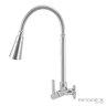 Torneira Gourmet Cozinha Parede Flexível Duplo Jato Cromada - 4