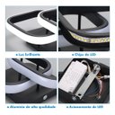 Ver imagem 6 de Luminária Led 3em1 Quadrado Moderno Bivolt 20w Sobrepor Pret