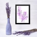 Ver imagem 2 de Quadro Decorativo Moderno Flores Lavanda 45x34cm:moldura Preta