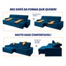 Sofá Retrátil Reclinável 230cm Albany Suede Velut com Molas Ensacadas - King House - 5