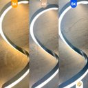 Ver imagem 4 de Lustre Pendente Worm Espiral Preto Dna 1m Led Multicor 3 em 1 Cabo Regulável 1,9m 33w Bivolt