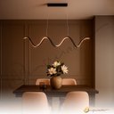 Ver imagem 2 de Lustre Pendente Worm Espiral Preto Dna 1m Led Multicor 3 em 1 Cabo Regulável 1,9m 33w Bivolt