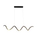 Ver imagem 1 de Lustre Pendente Worm Espiral Preto Dna 1m Led Multicor 3 em 1 Cabo Regulável 1,9m 33w Bivolt