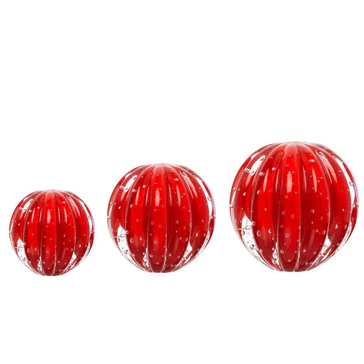 Bola/ Esfera de Decoração em Murano Vermelho Intenso M - 4