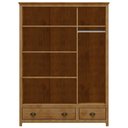 Ver imagem 3 de Guarda Roupa Solteiro 3 Portas 2 Gavetas Madeira Maciça Mazzaro F06 Freijó - Lyam Decor